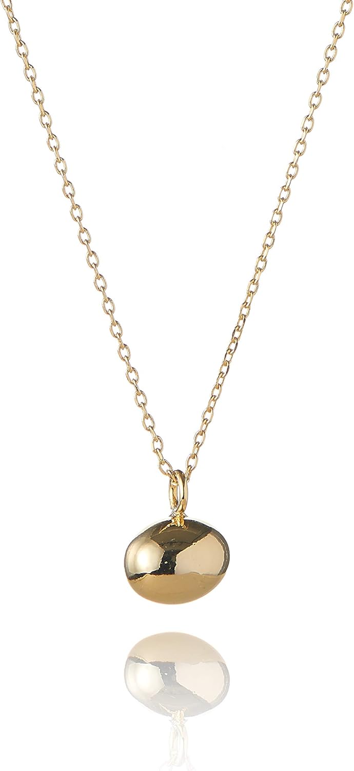 MaLove Lovely Simple Daily Tiny Small Dainty Delicate Golden Egg Inspirational Pendant Necklace, Handmade Gold Tone Plated Pendant Necklace Jewelry Gift for Women - Image 2