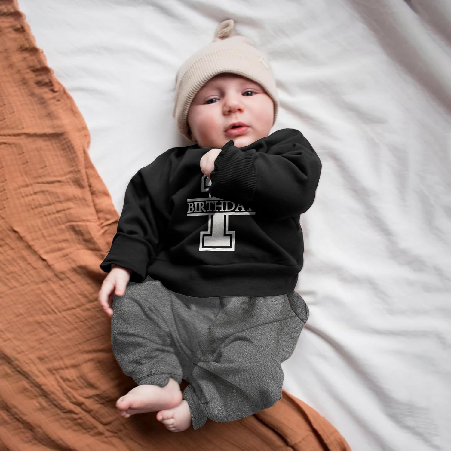 1st Birthday Clothes Outfit Boy Baby One Year Old Birthday Outfit Long Sleeve Shirt Pants Fall Winter Outfit Clothes - Image 7