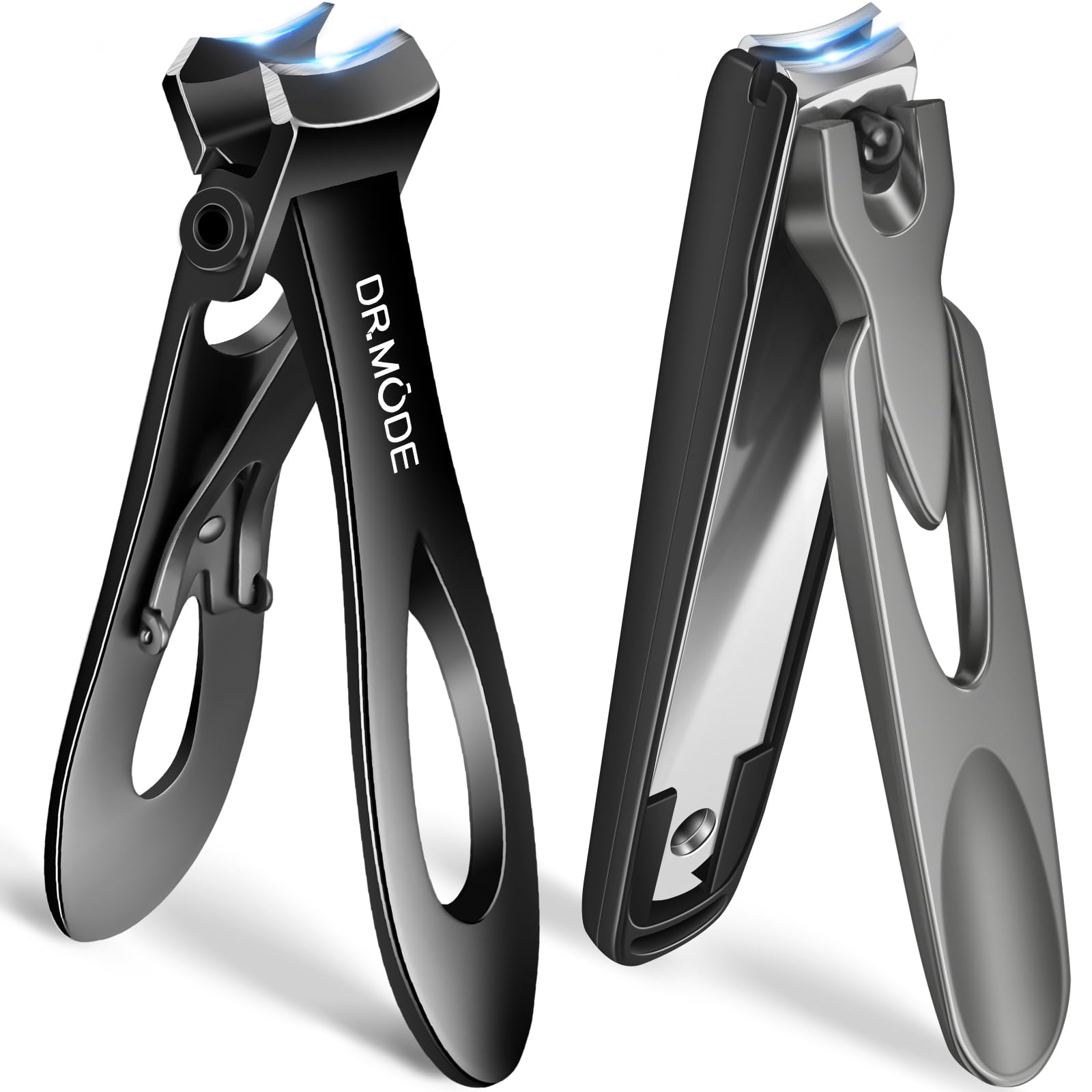 Nail Clippers for Men Thick Nails, Sharp Anti Splash Fingernail Clipper Adult Nail Cutter with Catcher Long Handle, Heavy Duty Large Toenail Clippers for Seniors Thick Toenails with Wide Jaw Opening