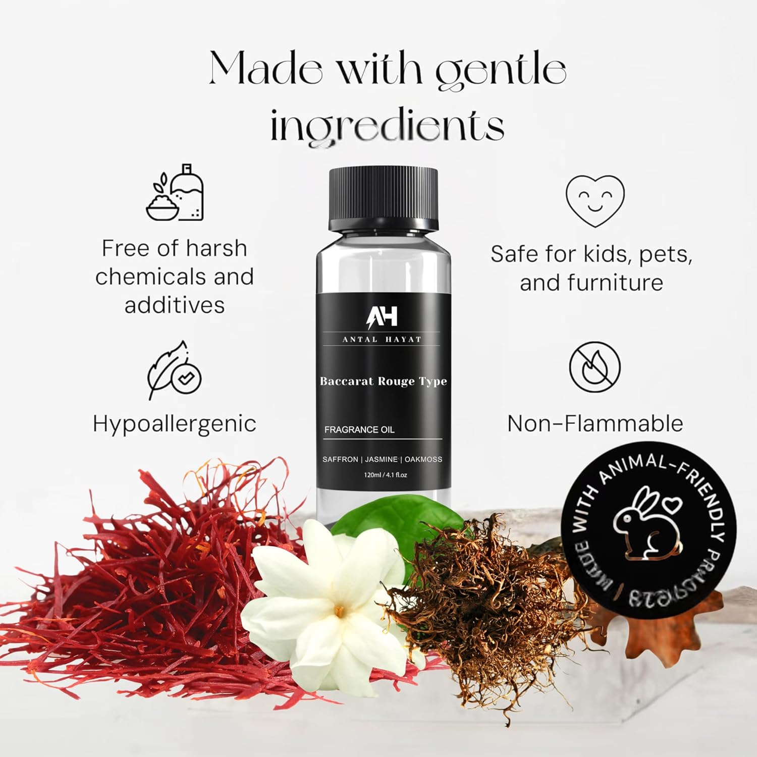 Hotel Scents Diffuser Oil Baccarat Rouge 540 120ml - Saffron, Jasmine, Oakmoss - HVAC scents Inspired by The Baccarat Rouge - Essential Oils for Ultrasonic Diffuser - Luxury Diffuser Oil Refill - Image 3