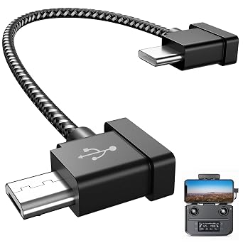 1FT Micro USB to USB C Remote Cable for DJI Mavic Mini/Mini SE/Mavic 2/2 Pro/Spark/Air 1st Drone Controller,Micro USB RC Drone Cable Connect for iPhone 17e 17 16 Pro Max/Samsung S26 S25 S24 Data Cord