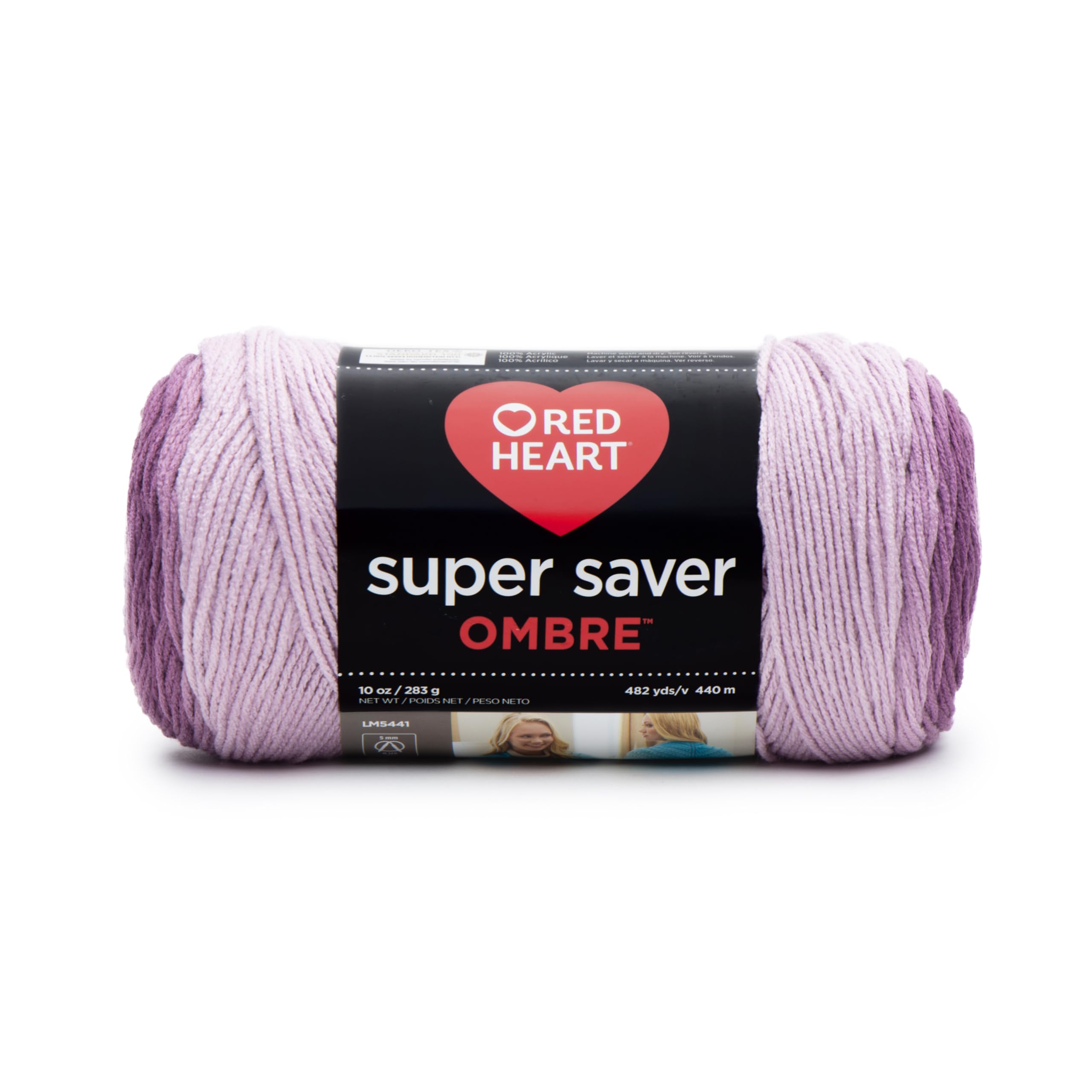Red Heart Super Saver Ombre Yarn, 10 oz, Purple
