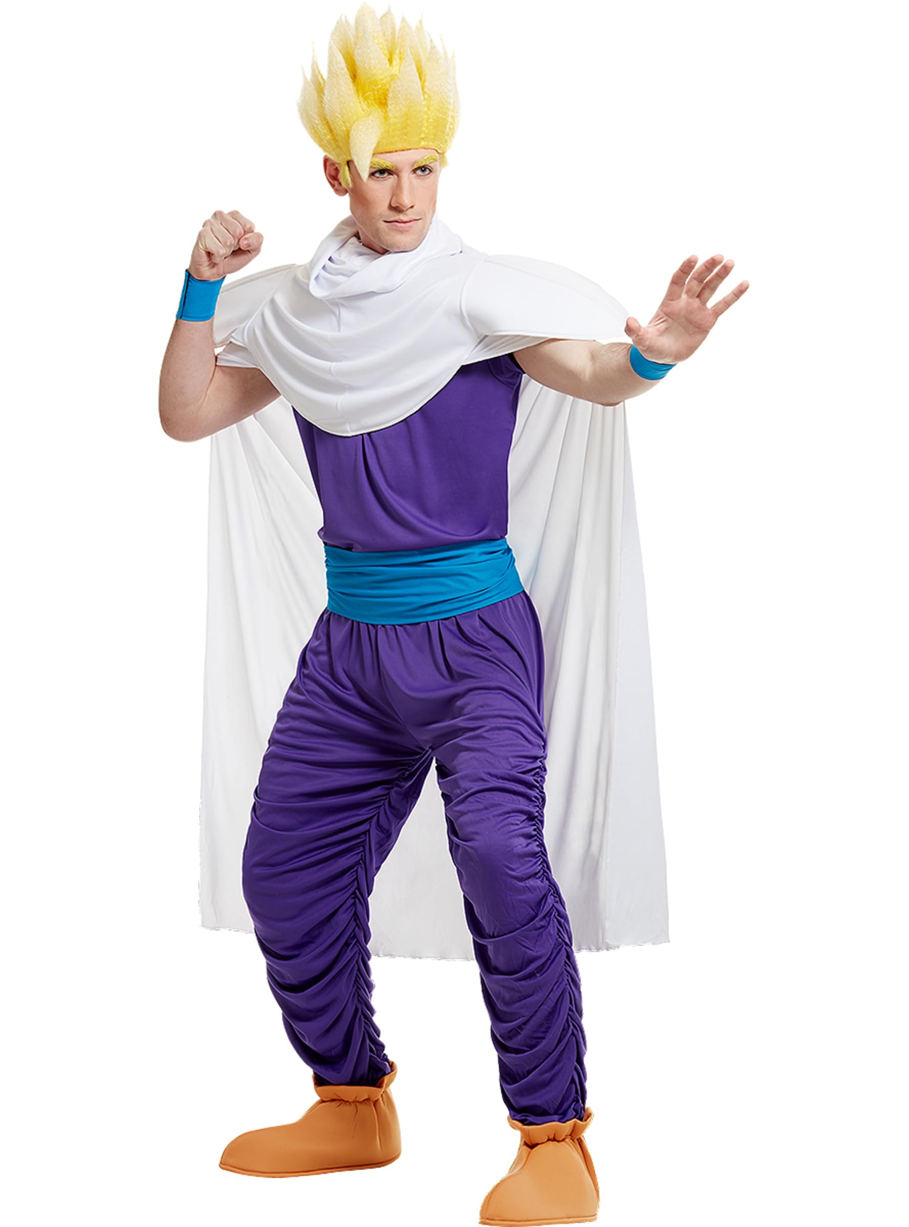 Funidelia | Disfraz de Son Gohan Dragon Ball para hombre Gohan, Bola de Dragón, Anime - Disfraz para adultos y divertidos accesorios para Fiestas, Carnaval y Halloween - Talla L - Morado