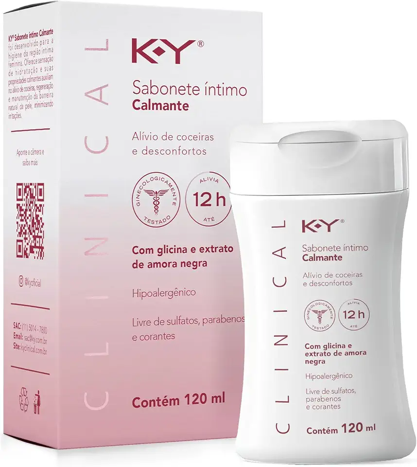 K-Y® Clinical Sabonete Intimo Calmante 120Ml