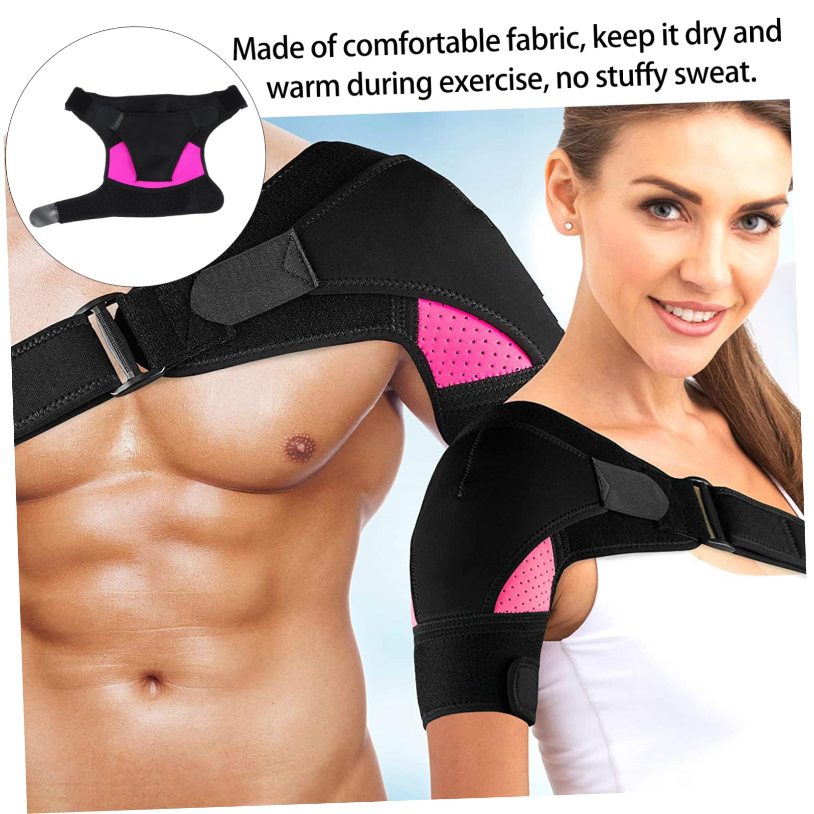 Ipetboom Shoulder Support Brace for Men and Women Compression Sleeve for Relief and Mobility for Sports and Breathable Design