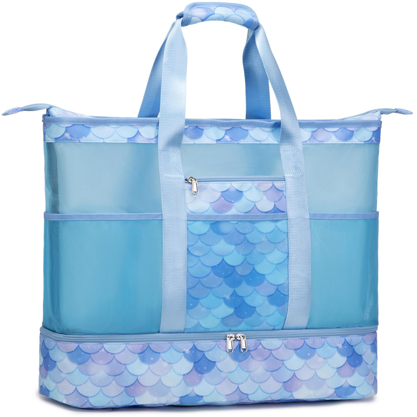 Kimwadalh Bolsa de Playa Mujer Bolsa de Natación Impermeable Bolsos Totes para Mujer,Bolse de Playa con Cremallera Grande Bolso Playa de Verano,para Piscina,Viajes a la Playa,Picnics