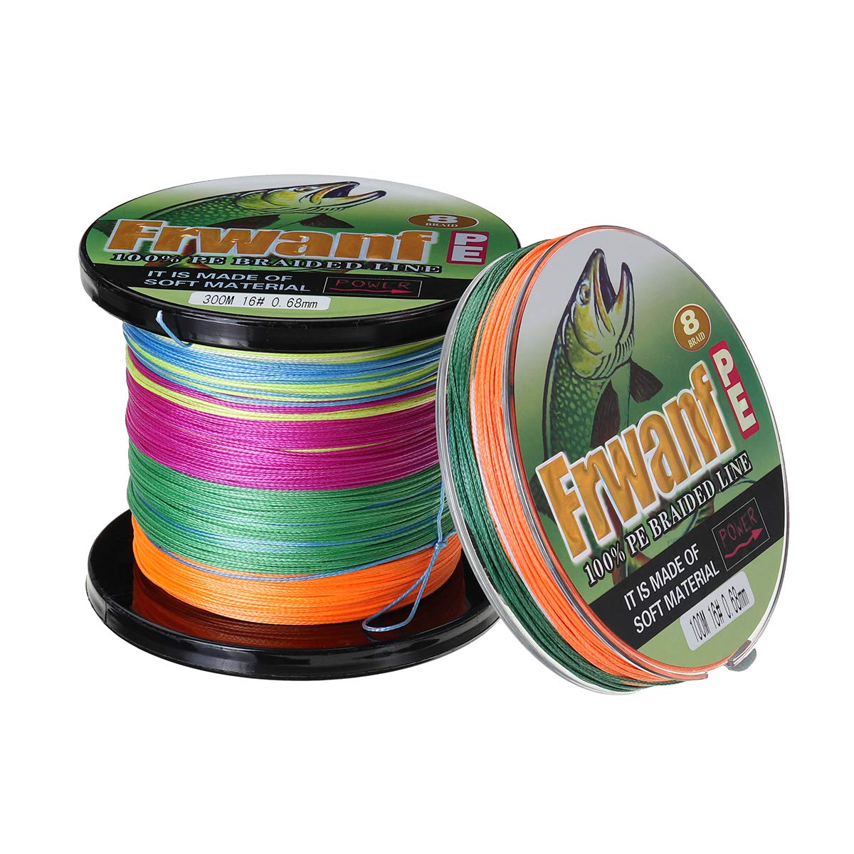 100/300M 8 Strands Braided Fishing Line Pe Braid Line Multicolor Super Power - B