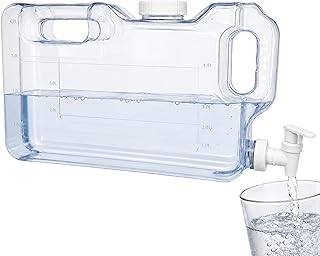 Dispensador de Agua Fria para Nevera, Dispensador de Bebidas de plástico, Ergonómico con asa, Plástico PETG Libre de Fugas, Libre BPA, Dimensiones 34.5 cm Largo x 21cm Alto x 7 cm Ancho, 4.2 litros