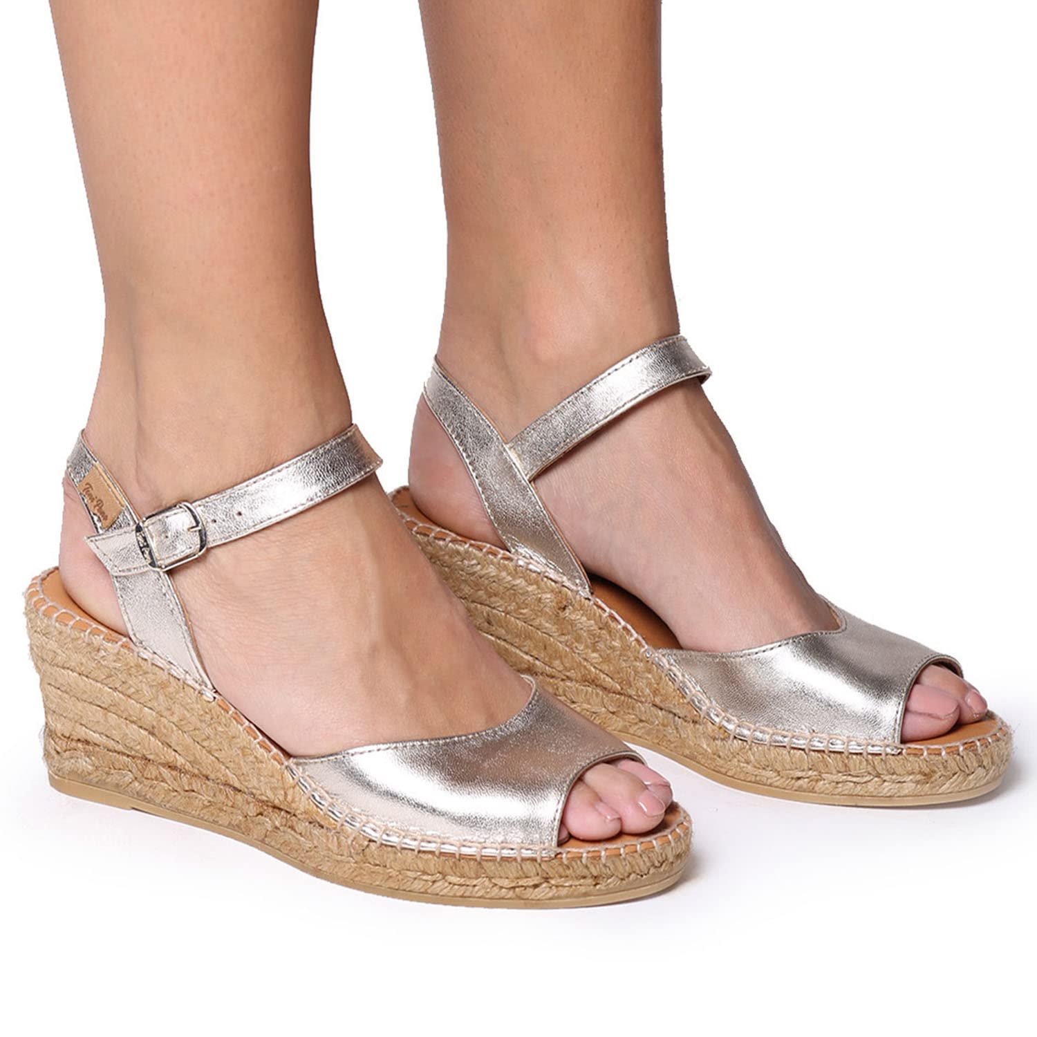 TONI PONS SIA-P -Espadrille compensée Femme en Cuir.