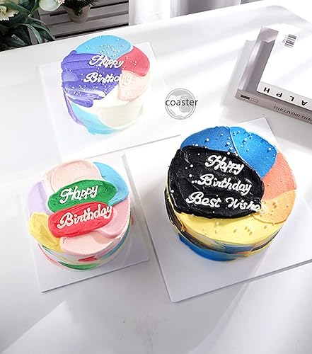 Miniatura 5 de Material cuadrado acrílico transparente en blanco, hoja cuadrada cortada con láser de plexiglás con esquinas redondas, accesorio de bricolaje de 18