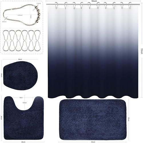 Miniatura 94 de Juegos de baño con cortina de ducha y alfombras