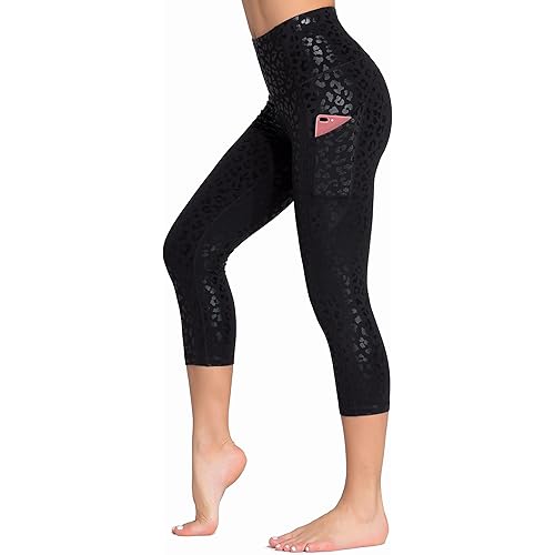 Dragon Fit High Waist Yoga Leggings with 3 Pockets,Tummy Control Workout Running 4 Way Stretch Yoga Pants