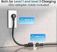 Vista 2 de GODIAG Cargador EV de nivel 1+2 – Certificado ETL, 16 amperios, 110 V-240 V, cable de 20 pies, cargador eléctrico portátil para vehículos eléctricos