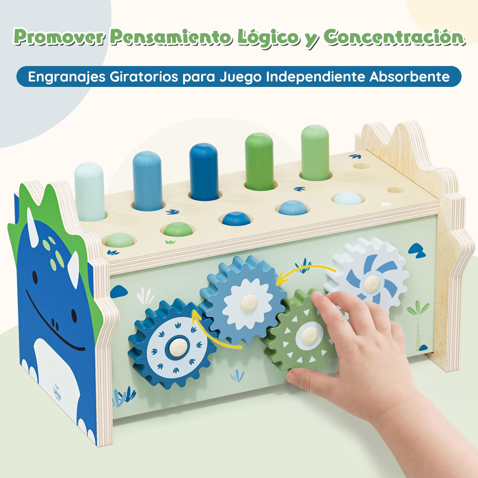 Lehoo Castle Juguetes Montessori 1 Año, Juguete de Madera con Xilófono y Martillos para Bebés, Juguetes Educativos de Motricidad para Niños, Regalos de Cumpleaños y Navidad para Niños 1-3 Años