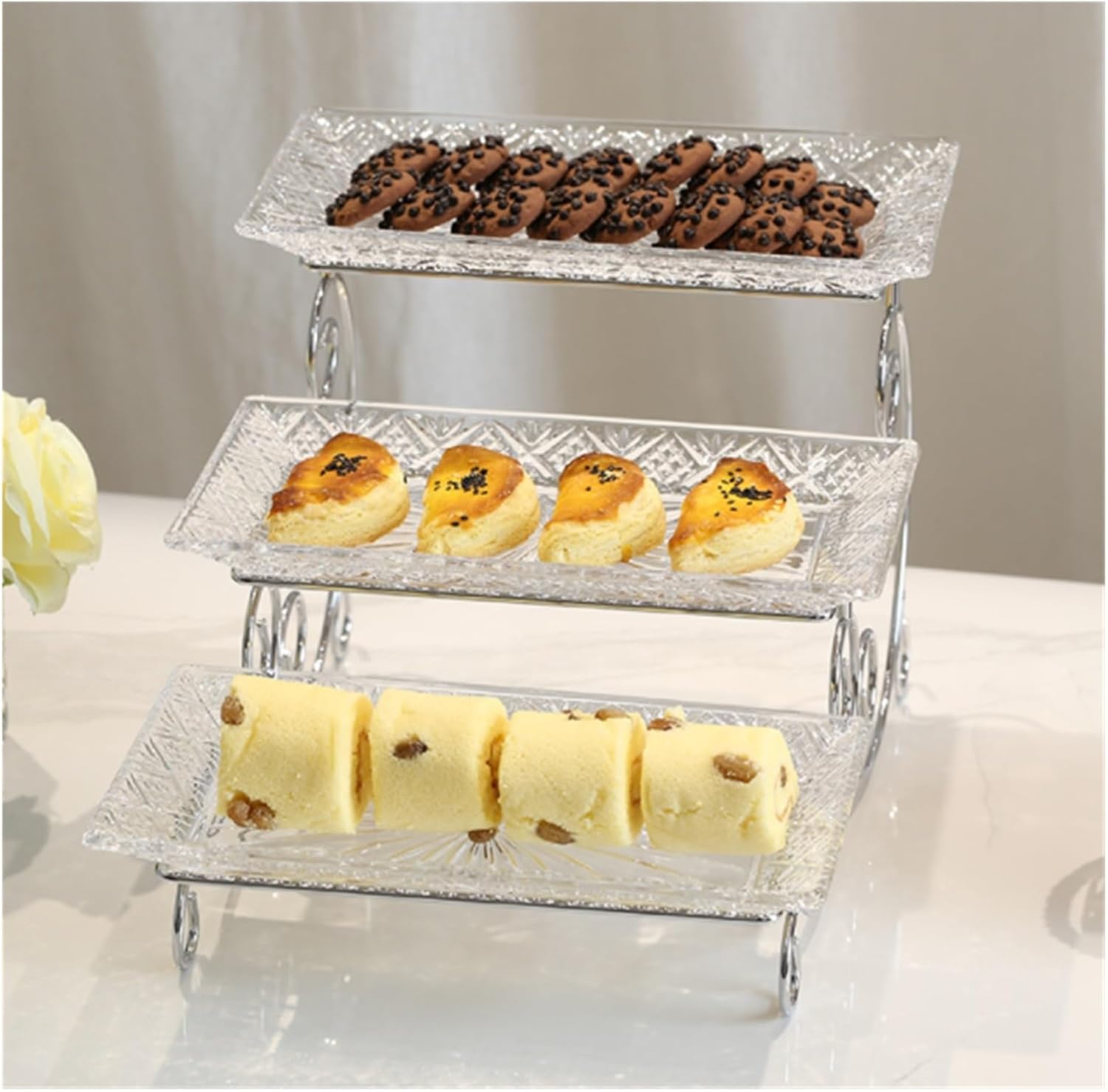 北欧デンマークDIGSMED社チークの回転トレイ（ターンテーブル