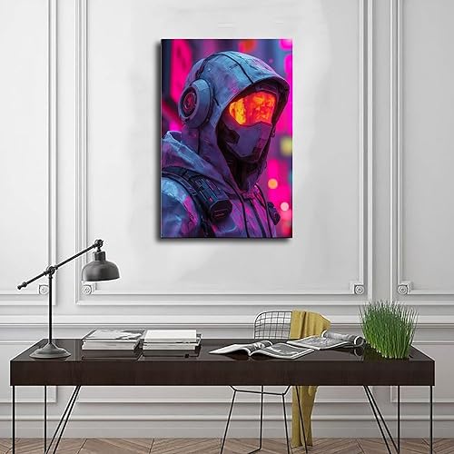 Miniatura 3 de Póster de dibujos animados retro Cyberpunk de los años 90, decoración de pared de arte callejero neón, póster de lienzo para jóvenes urbanos