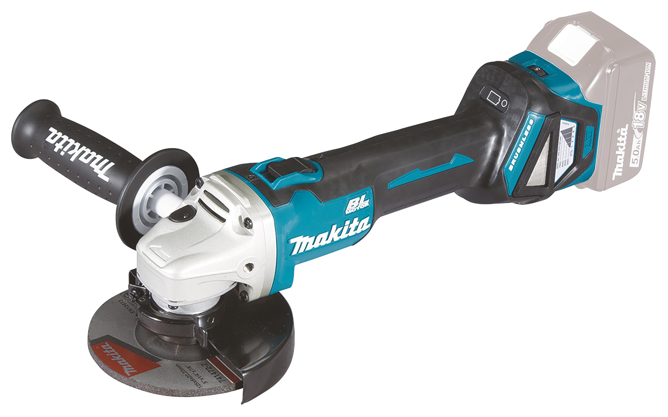 Makita dga511z Amoladora de ángulo 18,0 V (sin batería, sin cargador), Acrilonitrilo butadieno estireno, Multicolor