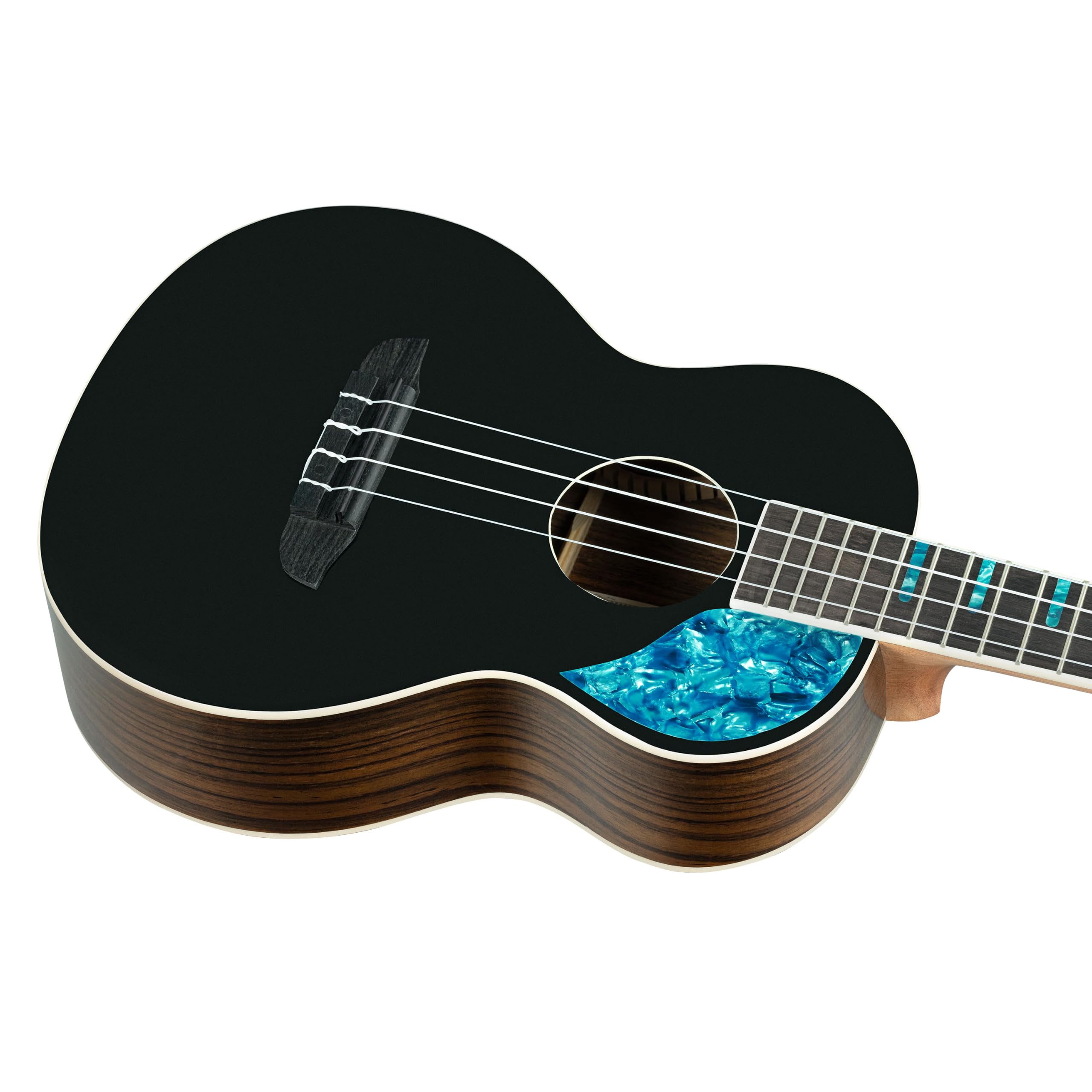Ortega Guitars Tenor Ukulele Akustisch – Ghost Series – Inklusive Gigbag – Fichte, Schwarz (RUGH-BKT)