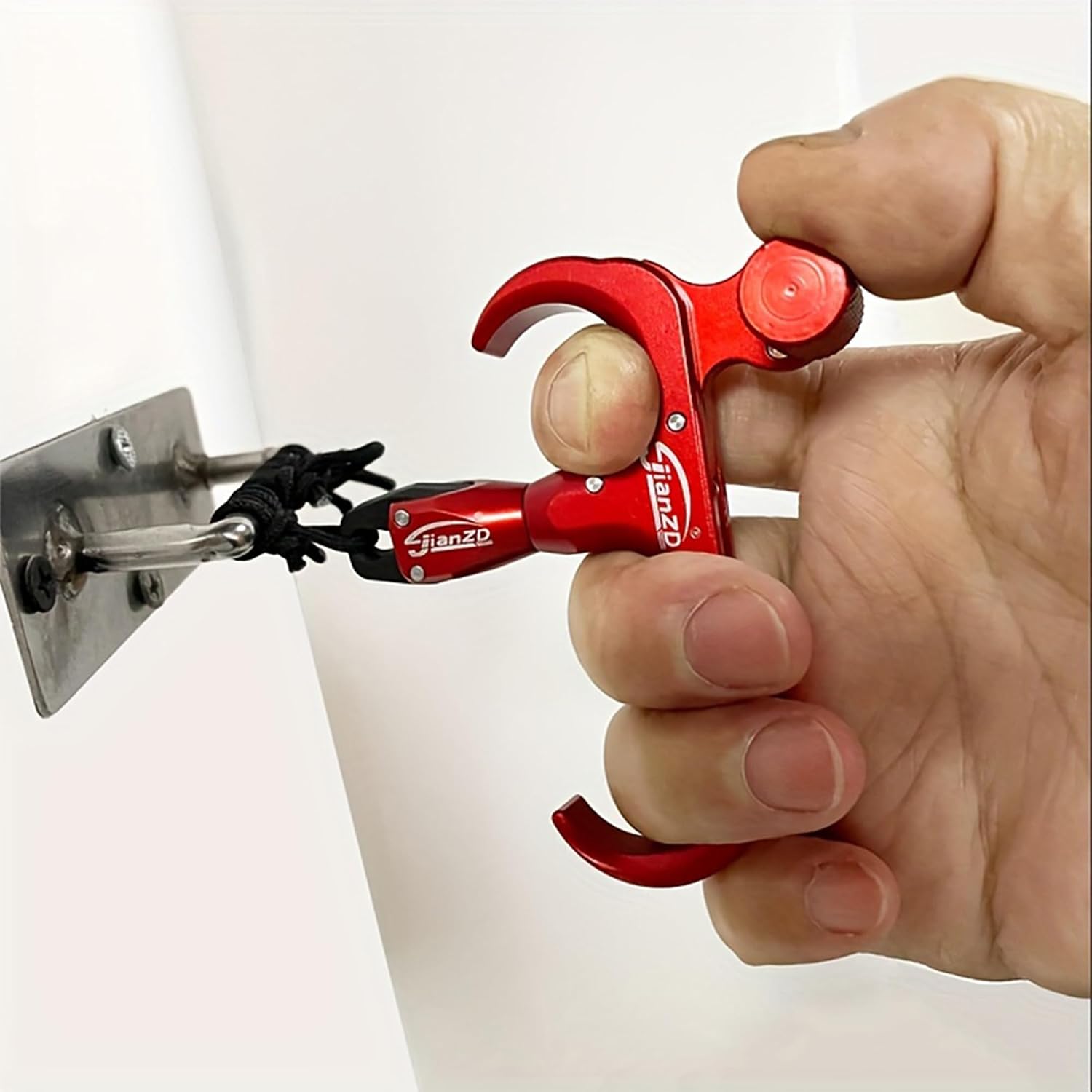 Bgary 3-Finger Thumb Bow Release, Adjustable Sensitivity & 360° Rotatable Head, Aluminum Alloy for Target Shooting