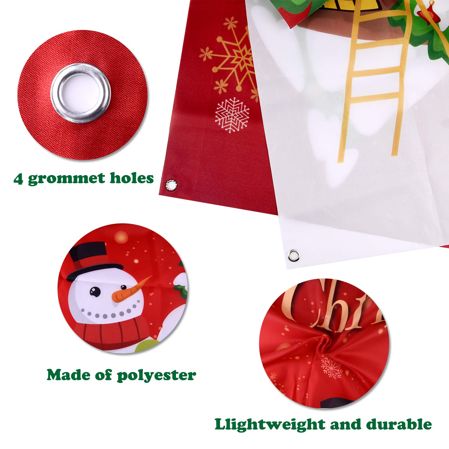Banner Natale Sfondo di Natale decorato rosso dorato | Immagine Premium generata dall'IA
