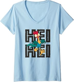 Womens Moana - Hei Hei Rooster V-Neck T-Shirt