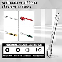 Vista 5 de Xastro Llave universal multifuncional de doble extremo de 0.315-0.866 in, herramientas de reparación de llave perezosa autoapretables de 5/16-7/8