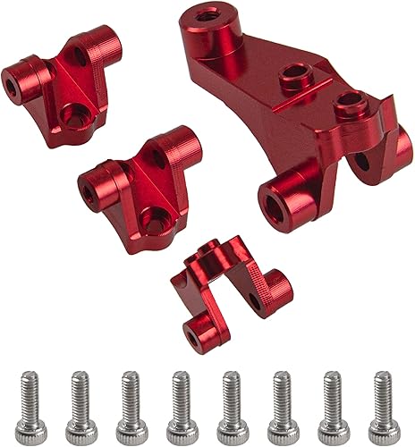 Juego de soporte de eje de aleación de aluminio compatible con TRX-4 TRX-6 8227 110 RC Crawler Car Upgrade Parts (rojo)