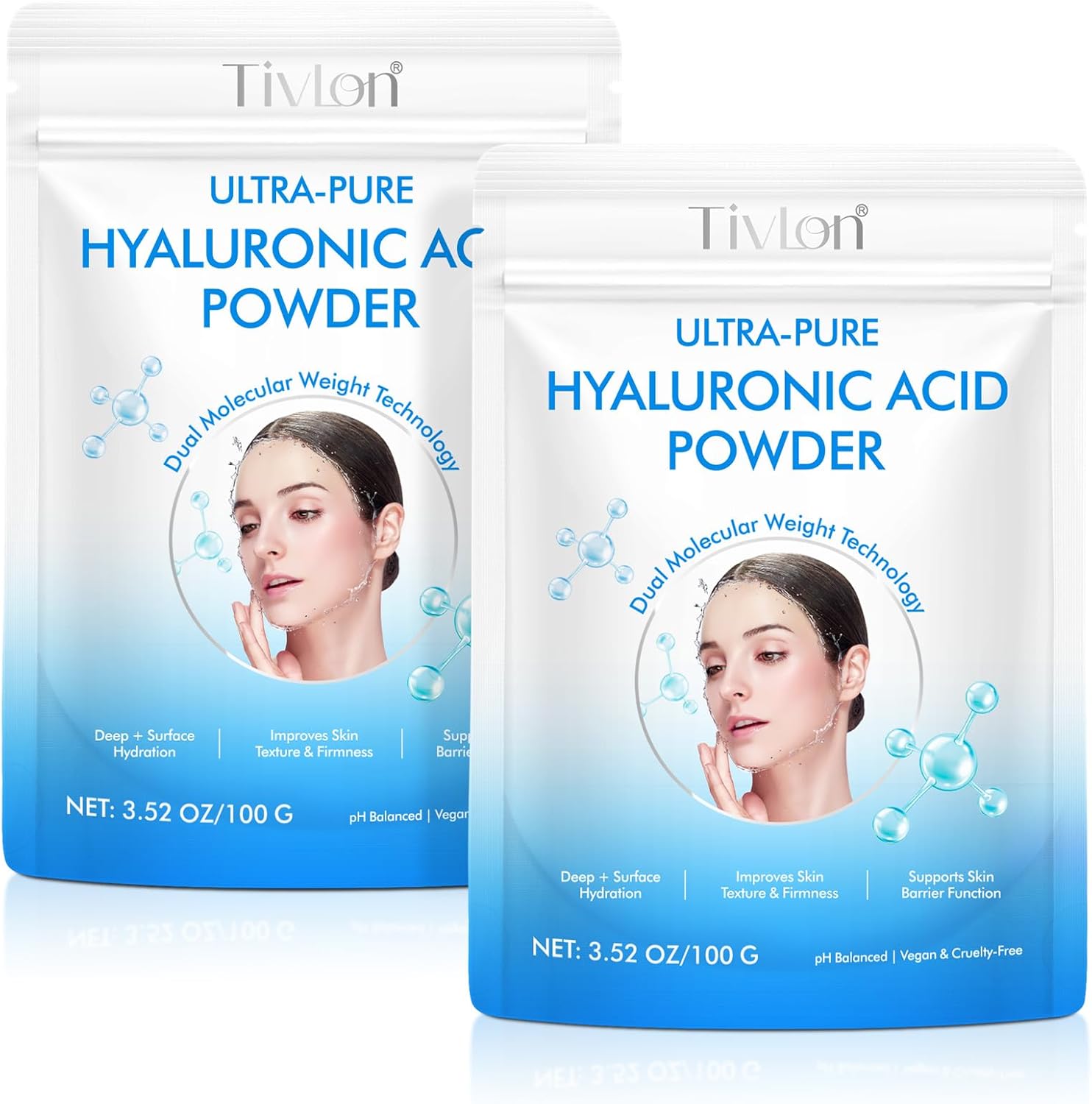 Hyaluronic Acid Powder, Hyaluronic Acid Supplements for Skin Care, Vegan Cosmetic Grade, Low Molecular Weight, Water-Soluble Moisturizing Ingredient for DIY Facial Serum Hyaluronic Acid Powder, Hyaluronic Acid Supplements for Skin Care, Vegan Cosmetic Grade, Low Molecular Weight, Water-Soluble Moisturizing Ingredient for DIY Facial Serum