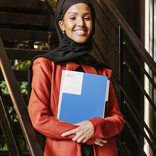 Miniatura 8 de STOBOK Carpeta con cremallera para libro de facturas, sobres de plástico transparentes, sobres de archivo transparentes expandibles, carpeta de