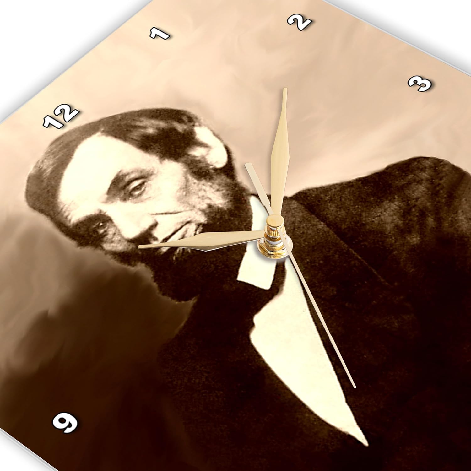 3dRose Wall Clock Silent - 15 inch - Abraham Lincoln - History