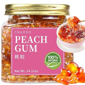 CHADUO Natural Wild Peach Gum 14.11oz Edible Peach Gum Resin