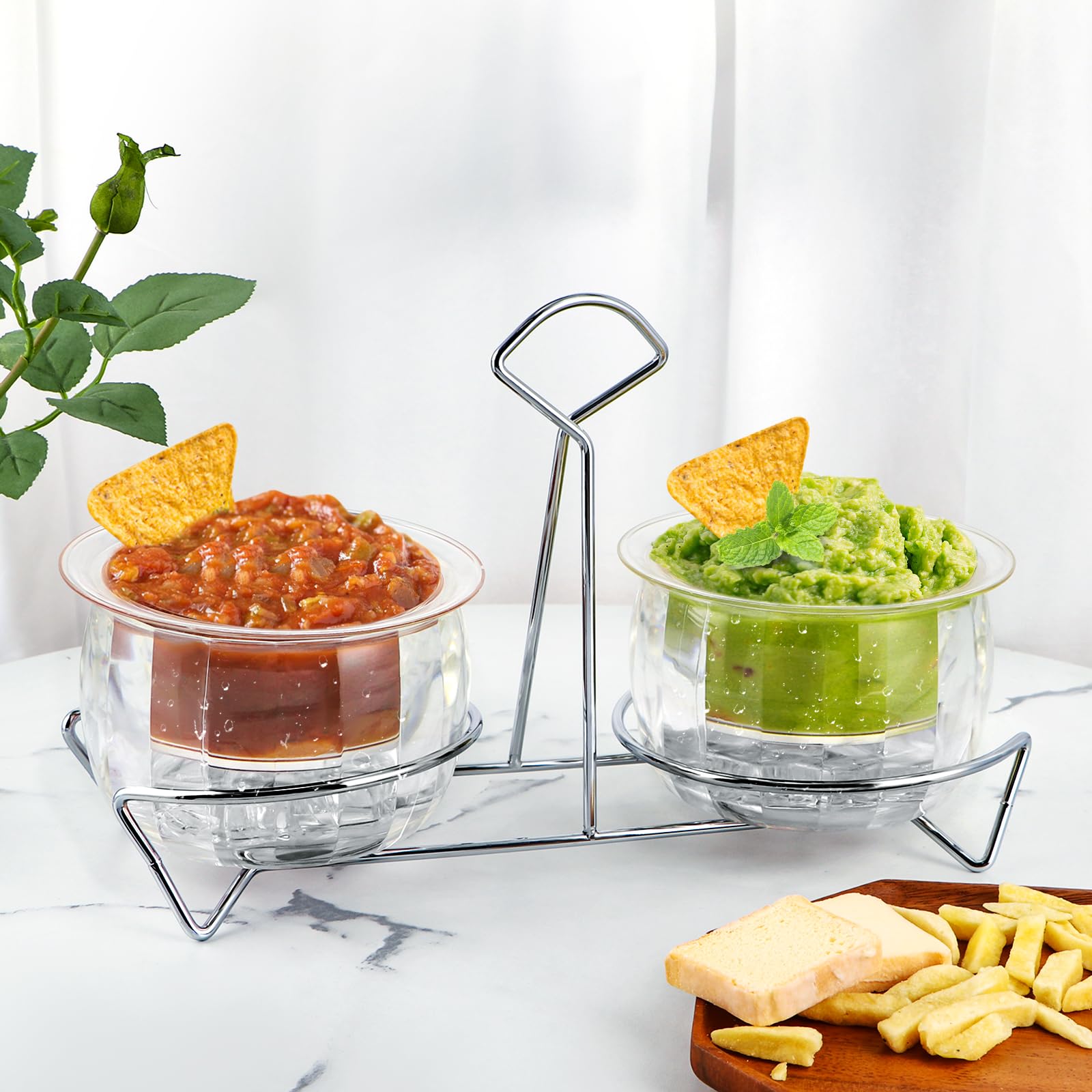 Stainless Steel Chilled Bowl MOLIGOU Iced Salad Bowl Keep Your