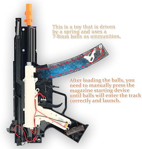 Miniatura 3 de Juguete eléctrico de bola de gel - Juguete automático grande con gafas para juegos al aire libre, negro