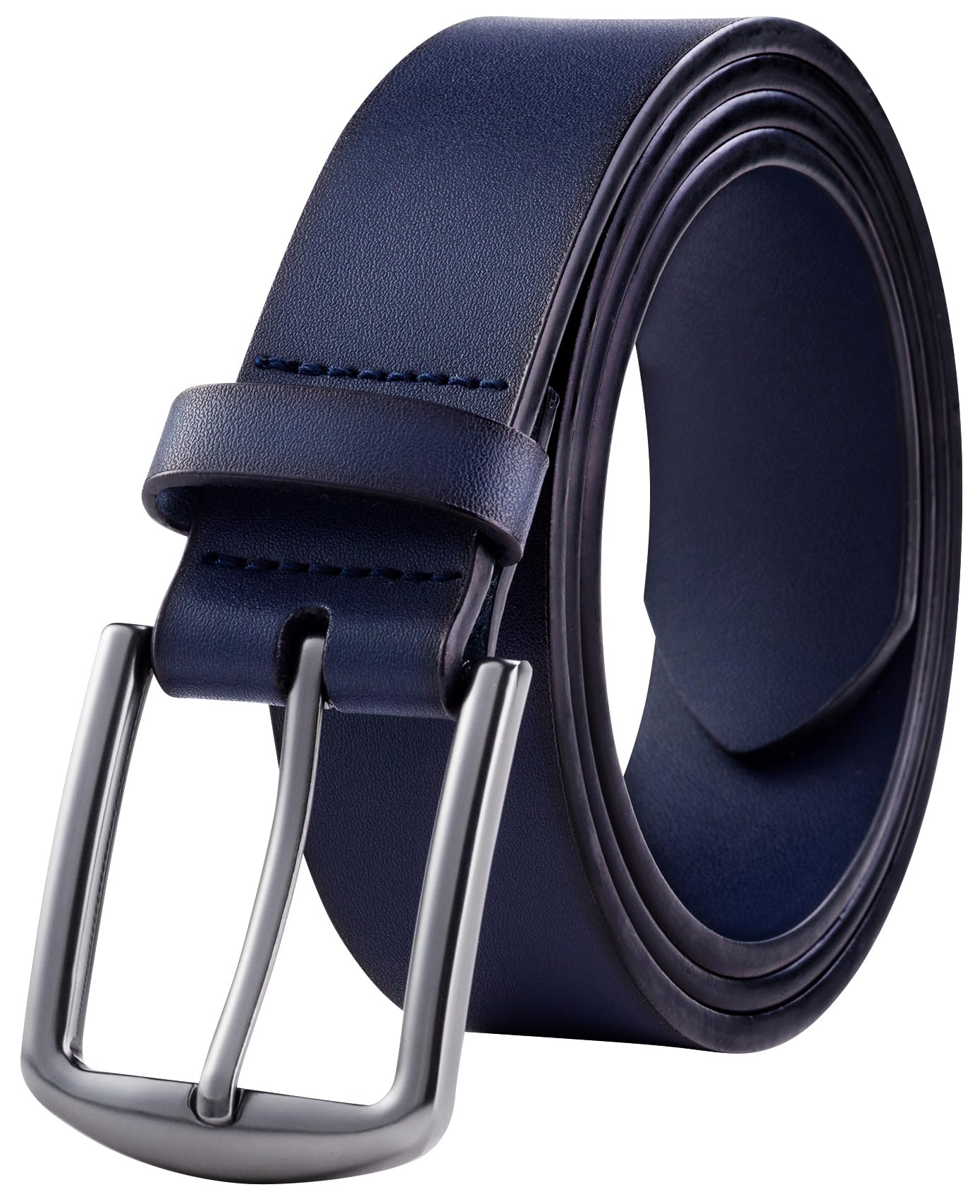 KM Legend Men's Leather Dress Belt for Work Business and Casual