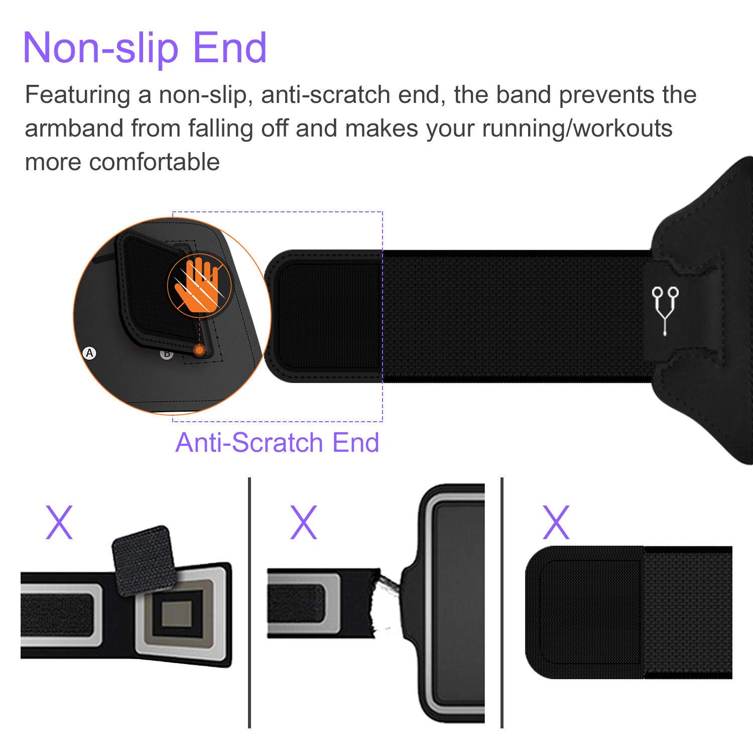 Galaxy Note 8/9/10 Armband, JEMACHE Gym Run Workout Water Resistant