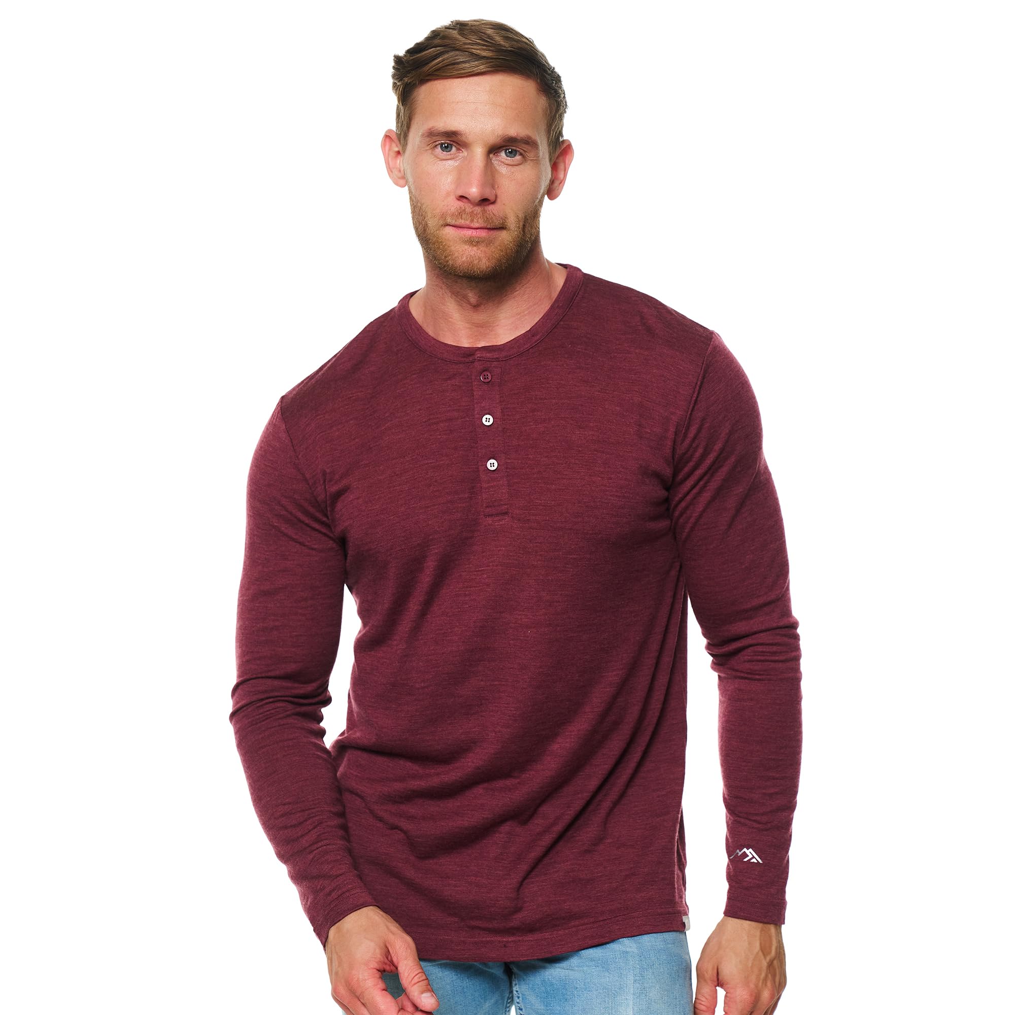 100% Merino Wool Shirts for Men - Thermal Underwear Base Layer Long Sleeve
