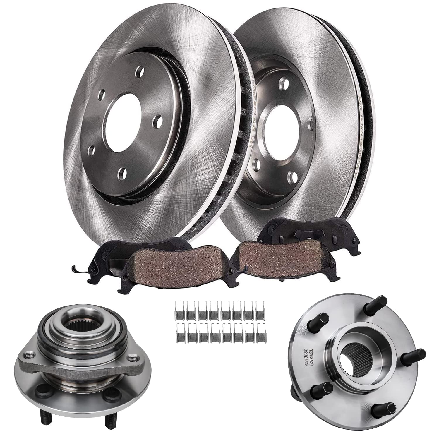 Detroit Axle - Front Brake Kit for 1998-2004 Chrysler Concorde 1999-2004