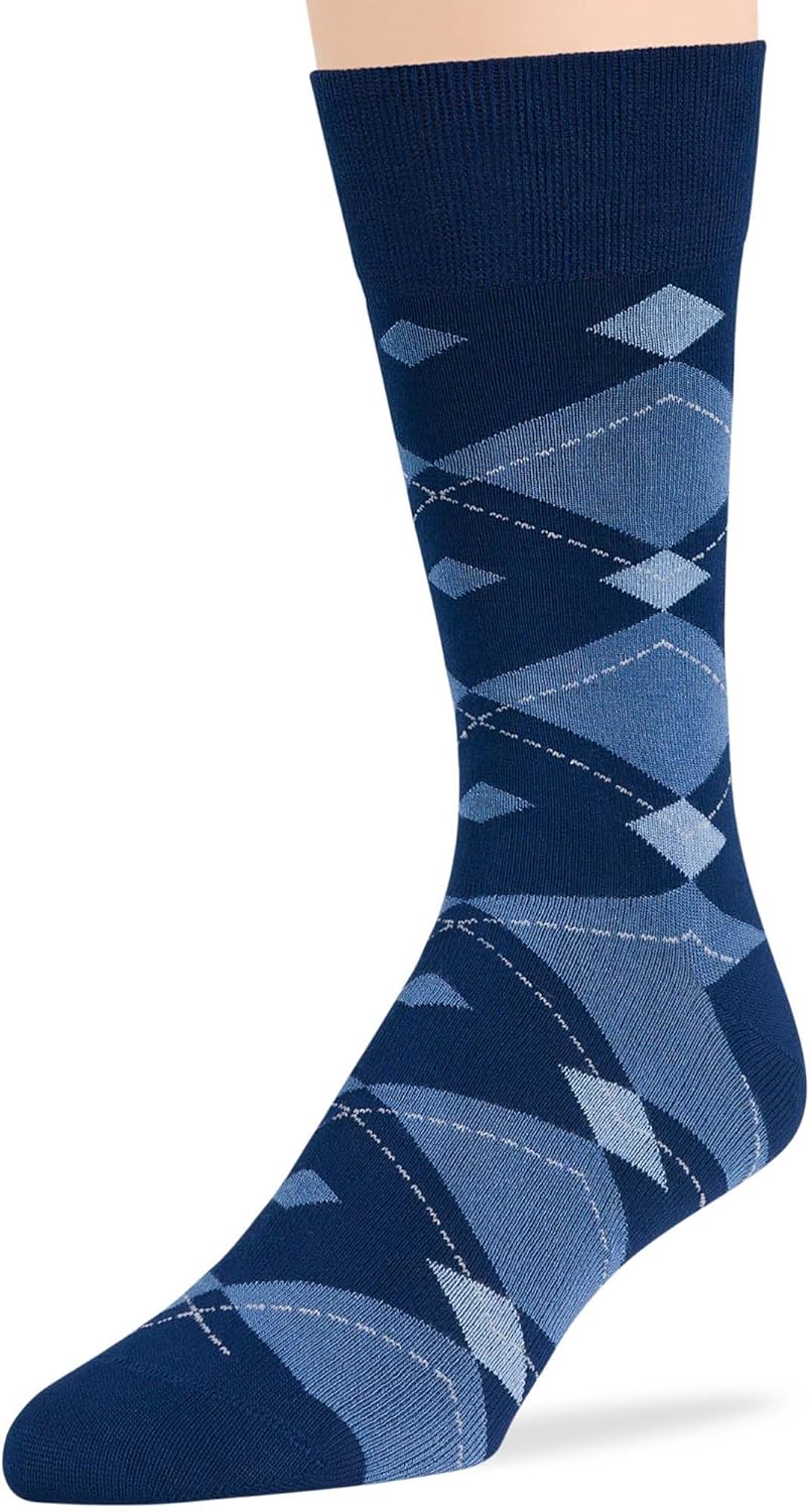 7BigStars Mens Dress Socks – 4 Pack Viscose From Bamboo Crew Fit, Solid or Patterned, Thin Seamless Breathable Business - Image 4