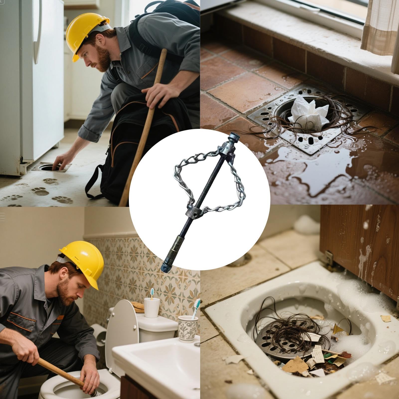 Flexible Entkalkungskette 100cm - Für Rohre, Toiletten & Abflüsse