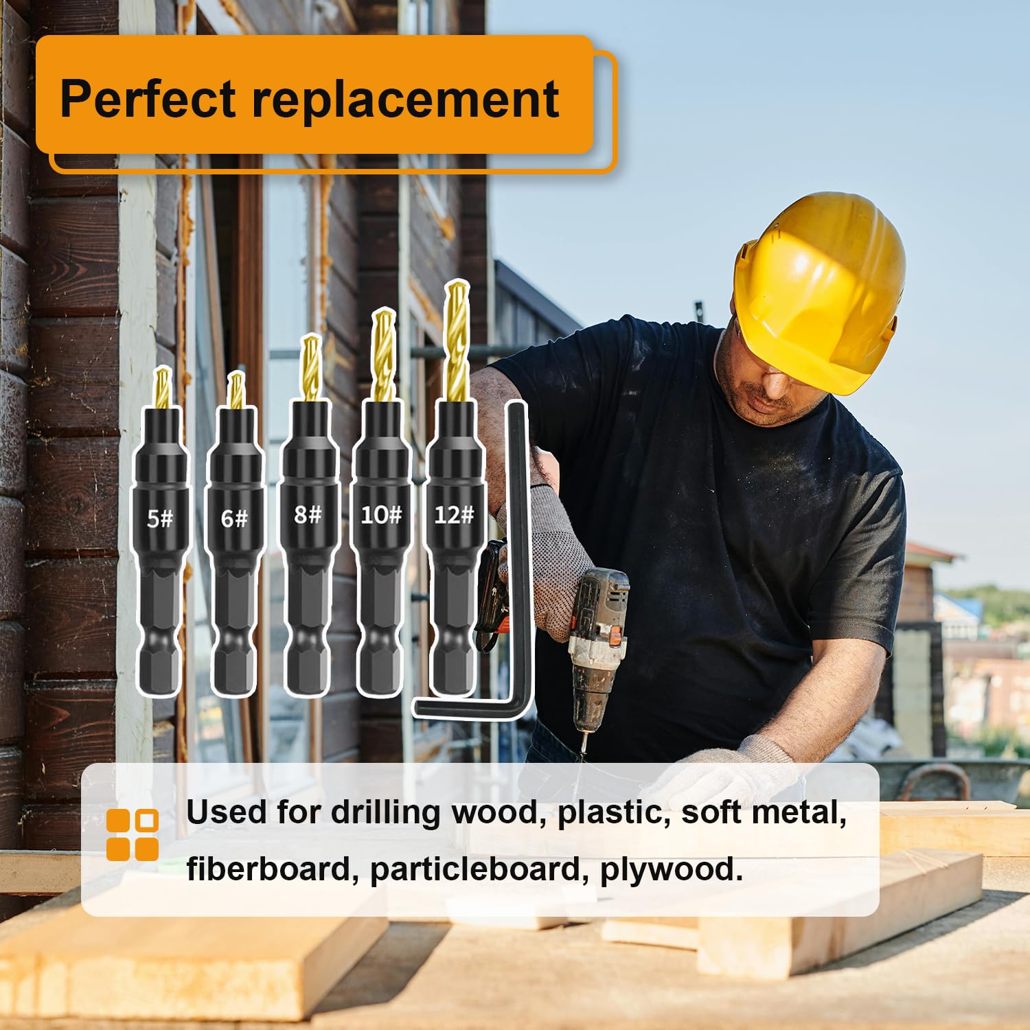 Amazon.co.jp: アップグレード SP515 皿穴ドリルビットセット、5/64