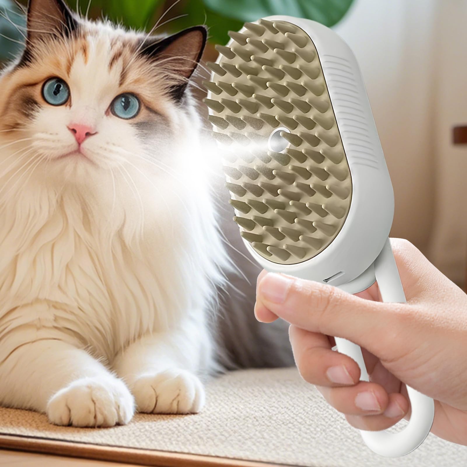 Spazzola a vapore per cani, massaggiatore per cuccioli con ricarica USB, silenzioso, delicato e silenzioso, per coniglietto, , cucciolo, doccia, casa, viaggi, attività all'aperto e al