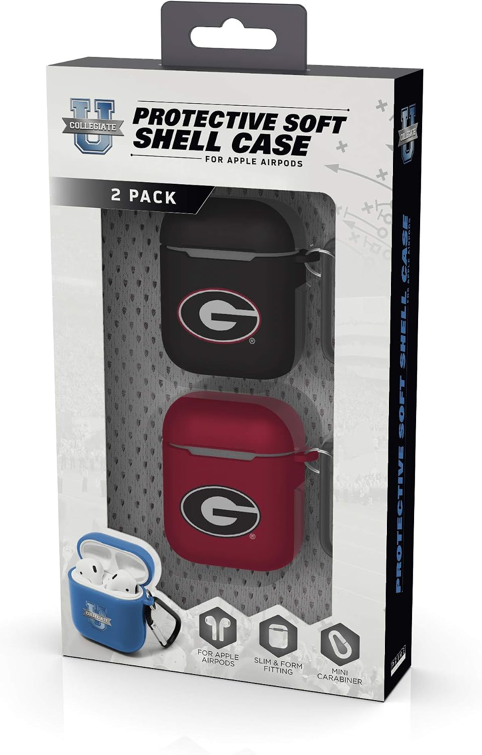 SOAR NCAA Protective Case for Apple Airpods - 2 Pack