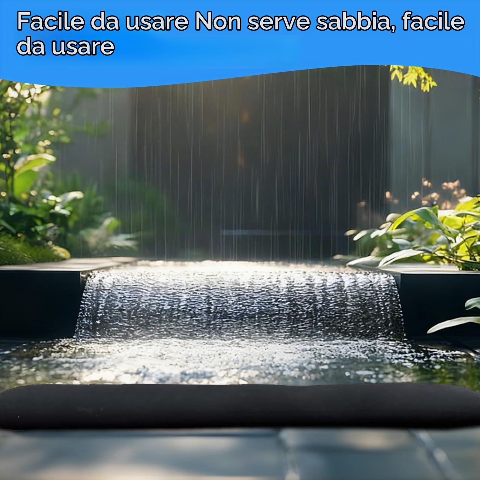 Barriere antiallagamento attivate dall'acqua, 5 pezzi Barriera d'acqua Sacchi di sabbia senza sabbia Barriere antiallagamento assorbenti Assorbitore d'acqua riutilizzabile per
