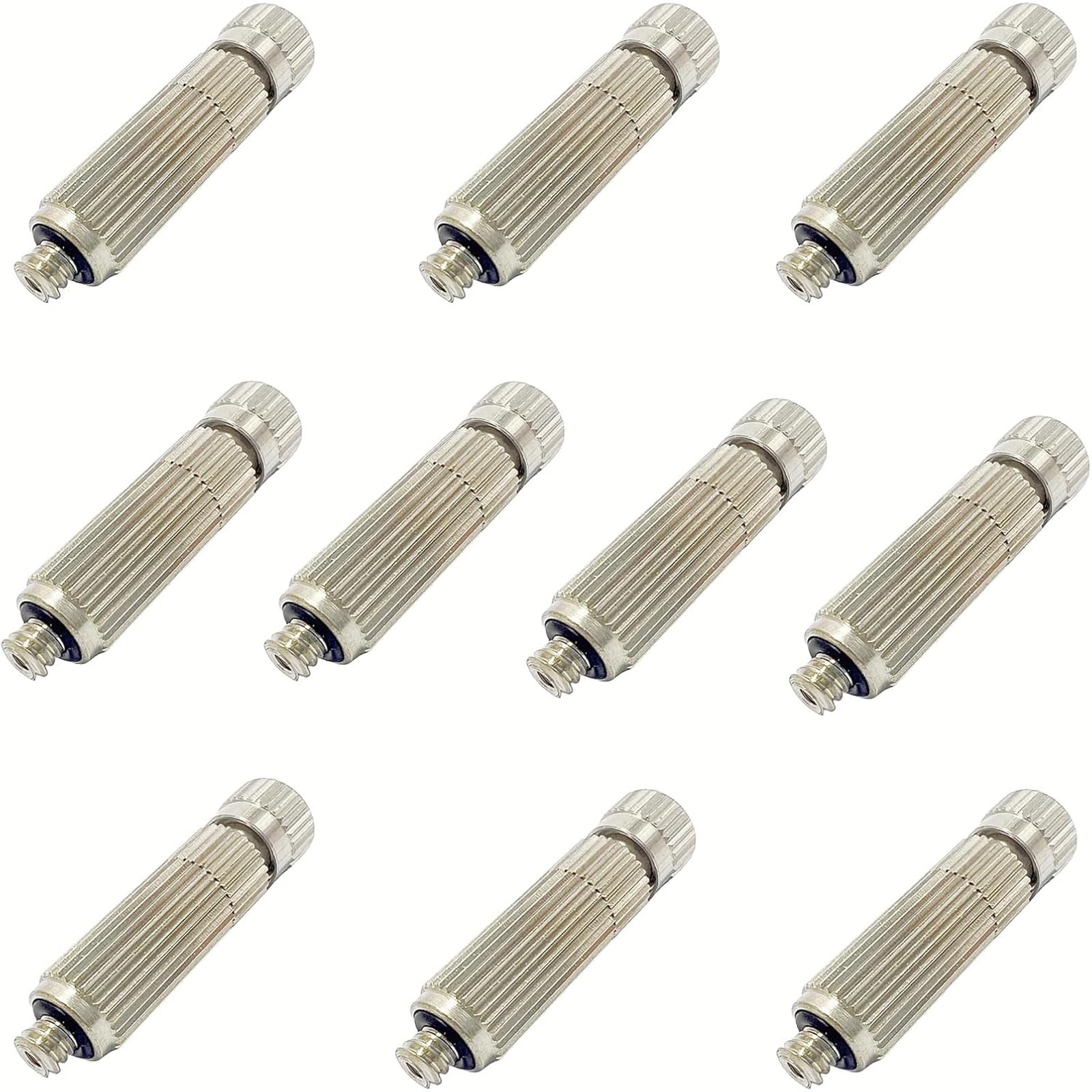 Elnwnnkc Multicolor Cooling Mists Sprayer Nozzles Coated Brass Construction 0.4Mm Ceramic Orifice 10 Pieces High Pressure Brass Plated Sprayer Nozzle