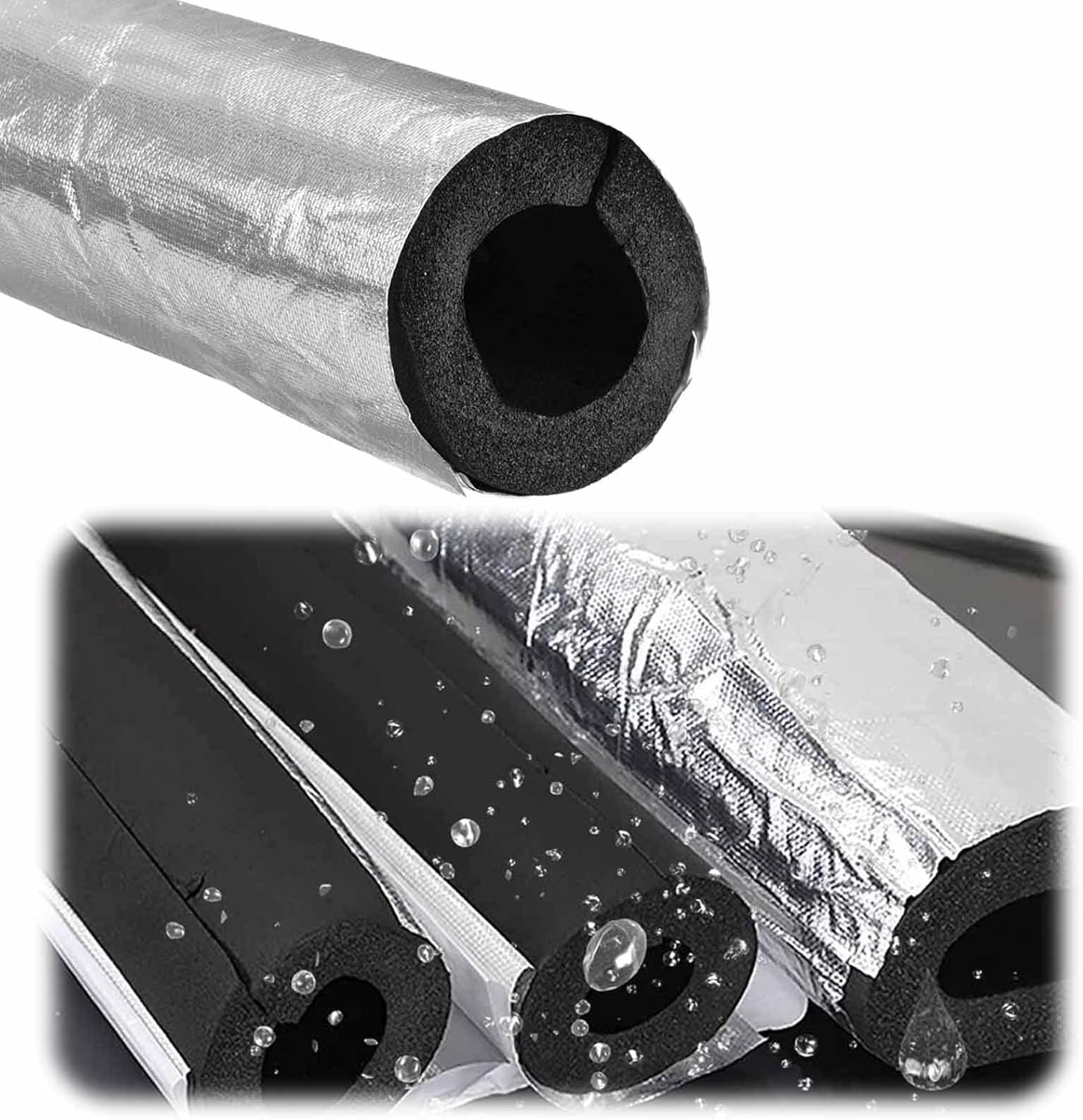 Foam SelfAdhesive Pipe Insulation Antifreeze Aluminum Foil Tubing Water Pipes