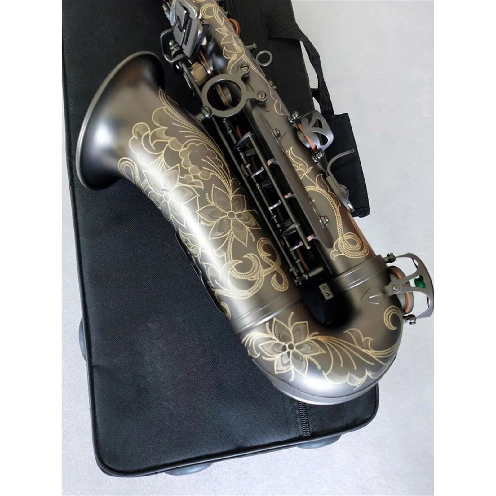 Saxofón Saxofón Alto Mi Bemol Negro Mate Niquelado Instrumentos Musicales Profesionales Saxofón