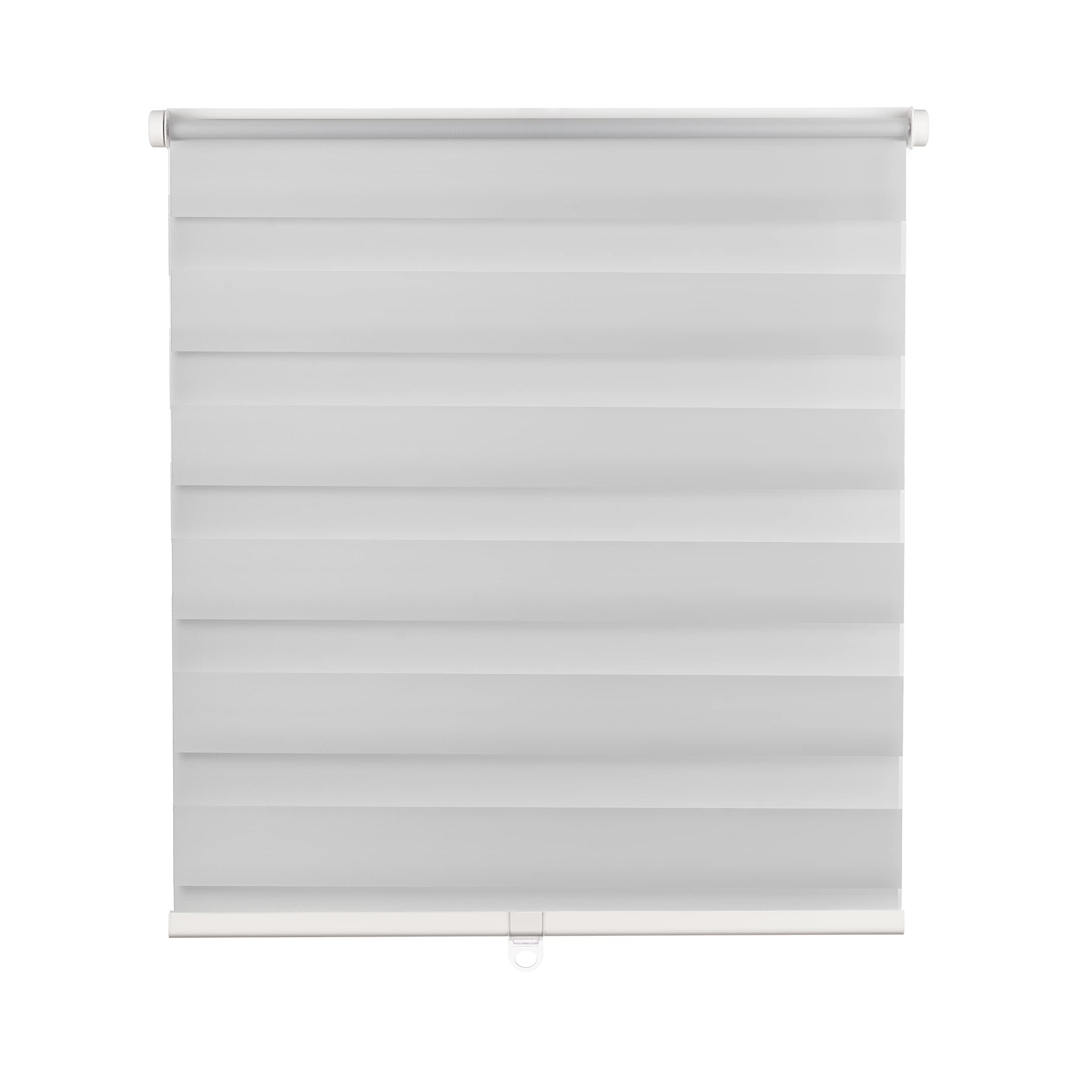 Ventanara® Doppelrollo schnurlos ohne Bohren Klemmfix Fenster Duo Rollo inklusive Montagematerial (hellgrau, 120 x 150 cm)