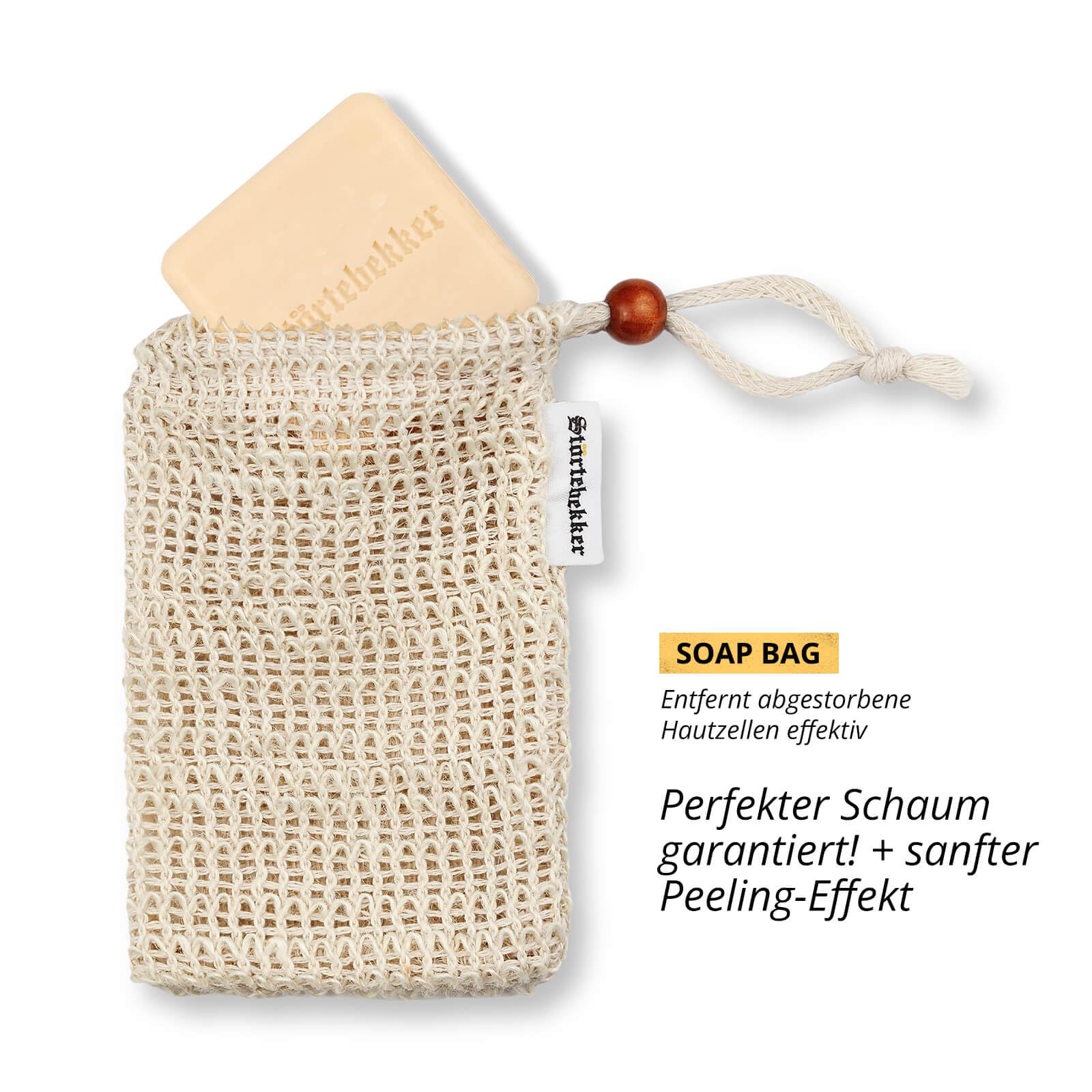 Störtebekker® Premium Duschset - Festes Shampoo Anti-Schuppen (x3), Sisalsäckchen, Seifendose Aluminium + GRATIS Scalp Brush - Shampoo Set für Haare & Kopfhaut - Handgefertigt