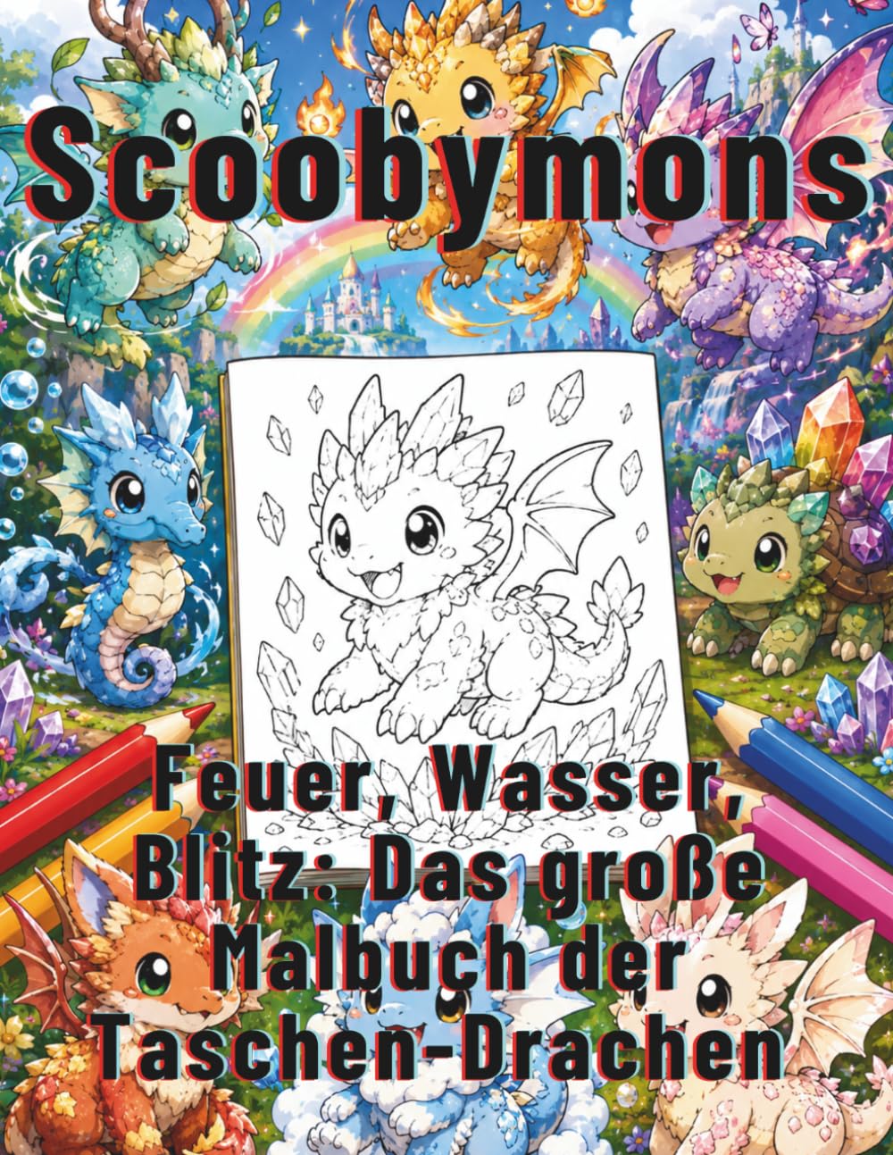 Scoobymons : Feuer, Wasser, Blitz: Das große Malbuch der Taschen-Drachen