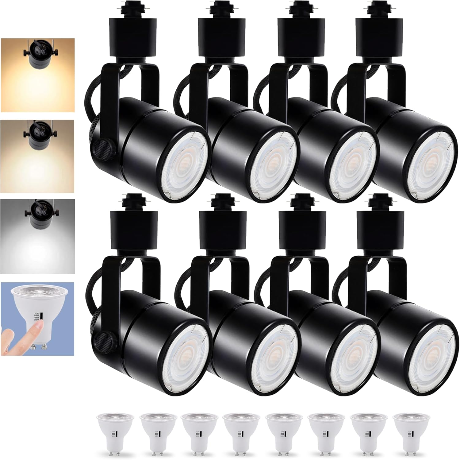 Yuemego Dimmable LED Track Lighting Heads, 10W 3CCT H Type Track Lights ...